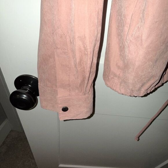 Blu Pepper Utility Jacket Cream and Pink Color Block - Picture 2 of 6